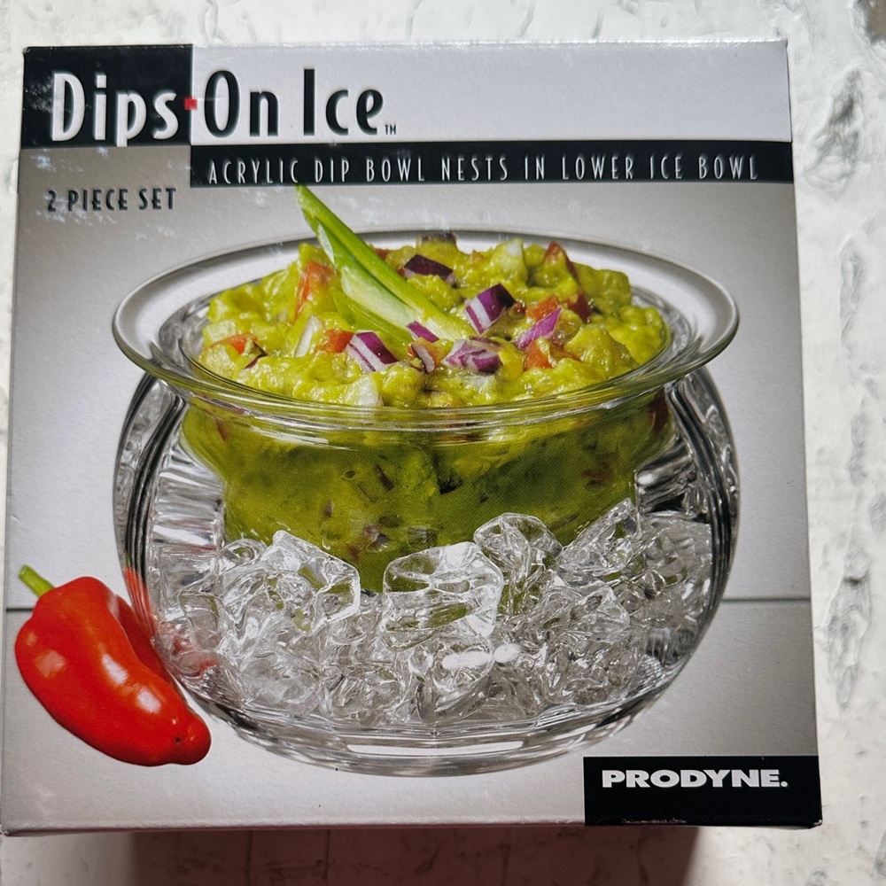Dips On Ice Acrylic Dip Bowl Set - Clear